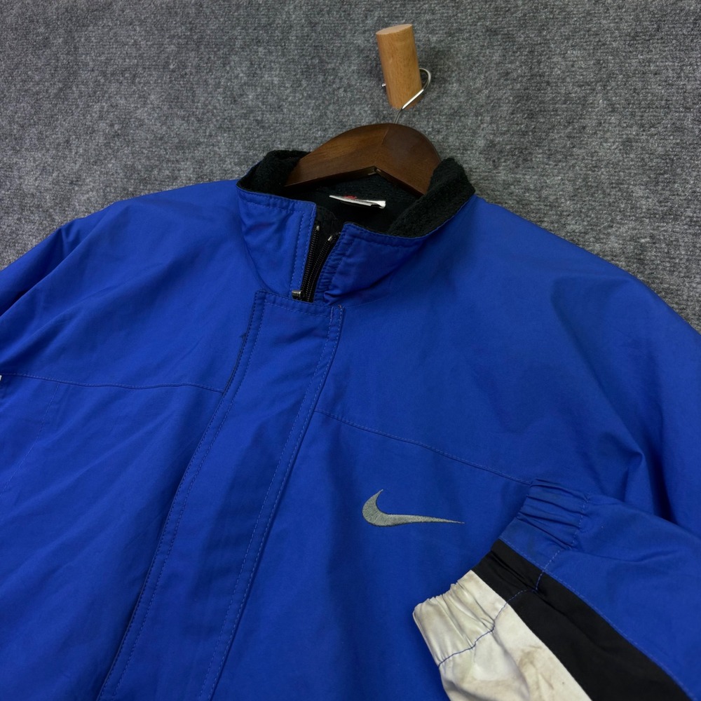 Nike Storm-FIT Jacket Mens Large Blue Colorblock Full Zip Windbreaker Vintage